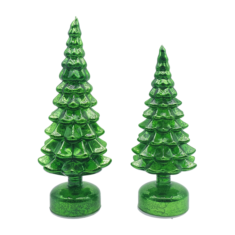 12 × 23 & 13 × 28 cm pyörivä LED-joululasi, 2-osainen setti - juhlava sisustus