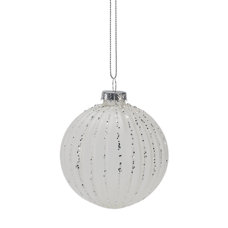 8cm Morandi Stripe joululasipallo -koristeen (yksittäinen / 3 kpl sarja)