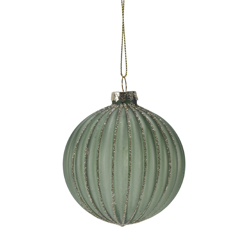 8cm Morandi Stripe joululasipallo -koristeen (yksittäinen / 3 kpl sarja)