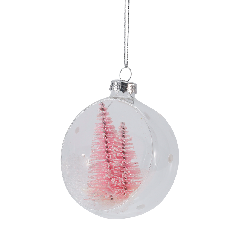 8cm luminen minipuu joululasikoriste (yksittäinen / sarja)