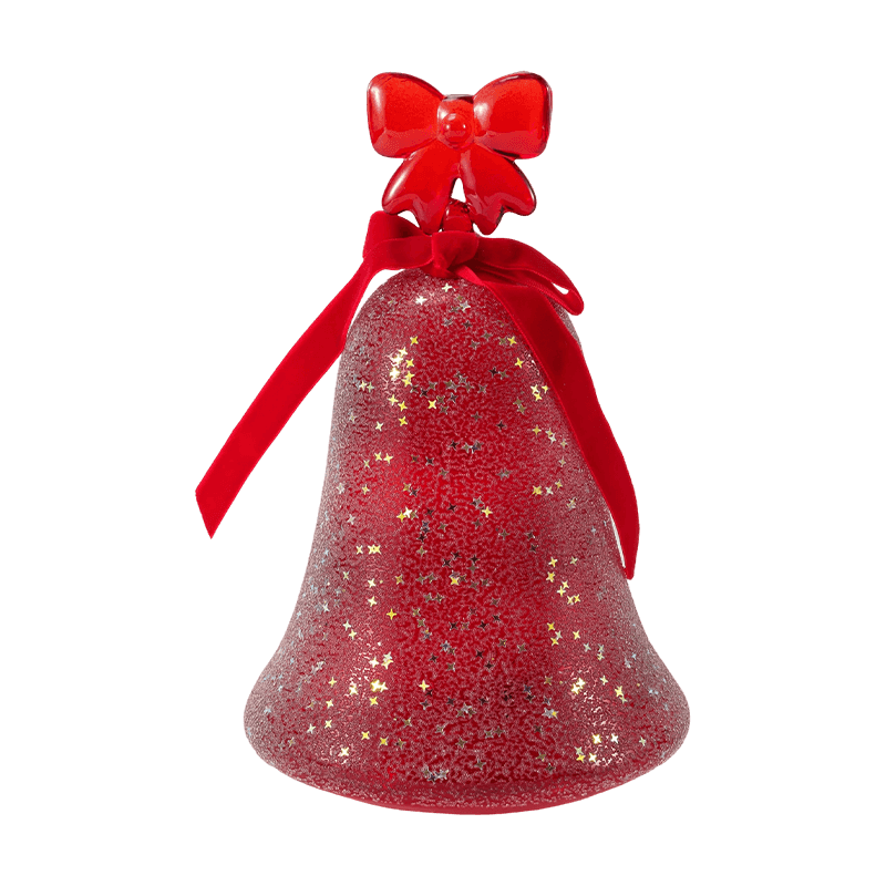 Mercury Glass Enkelihahmo / Himmeä/Glitter Glass Bell Decor (LED)