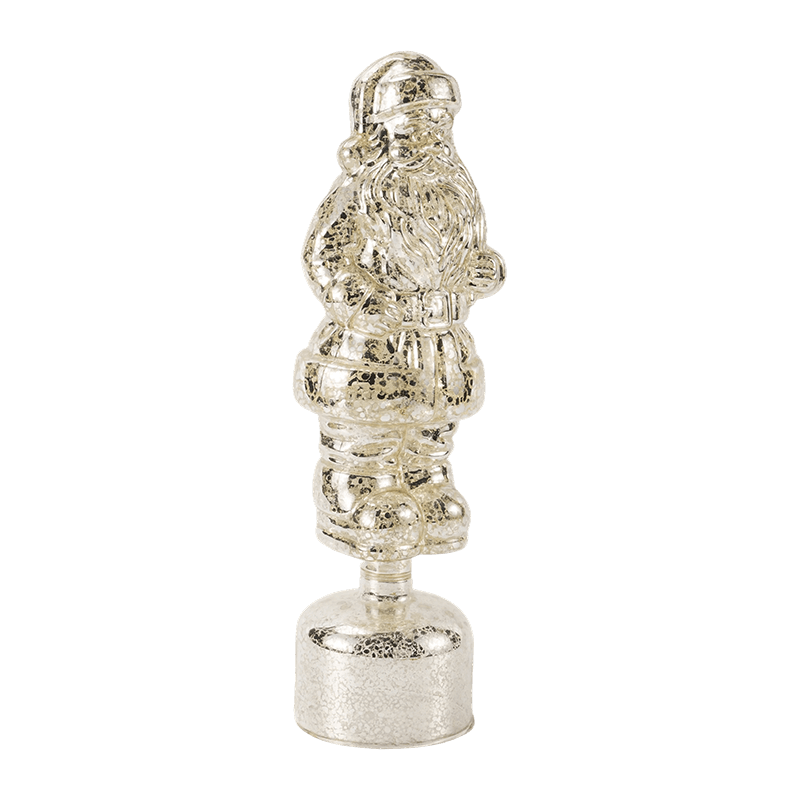 Vintage Mercury Glass Santa Claus -hahmo (punainen / hopea / vaaleanvihreä viimeistely)