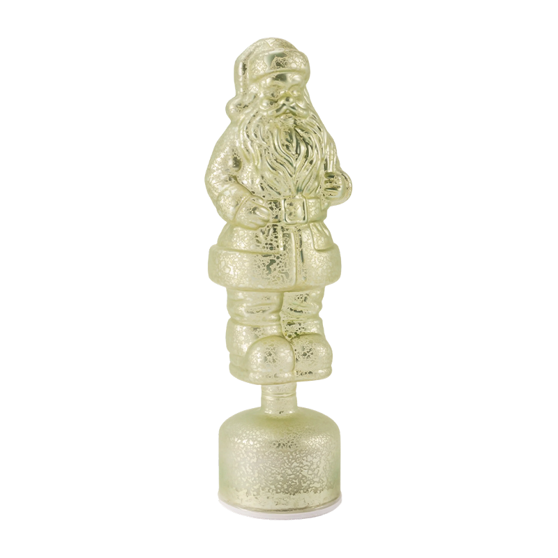 Vintage Mercury Glass Santa Claus -hahmo (punainen / hopea / vaaleanvihreä viimeistely)