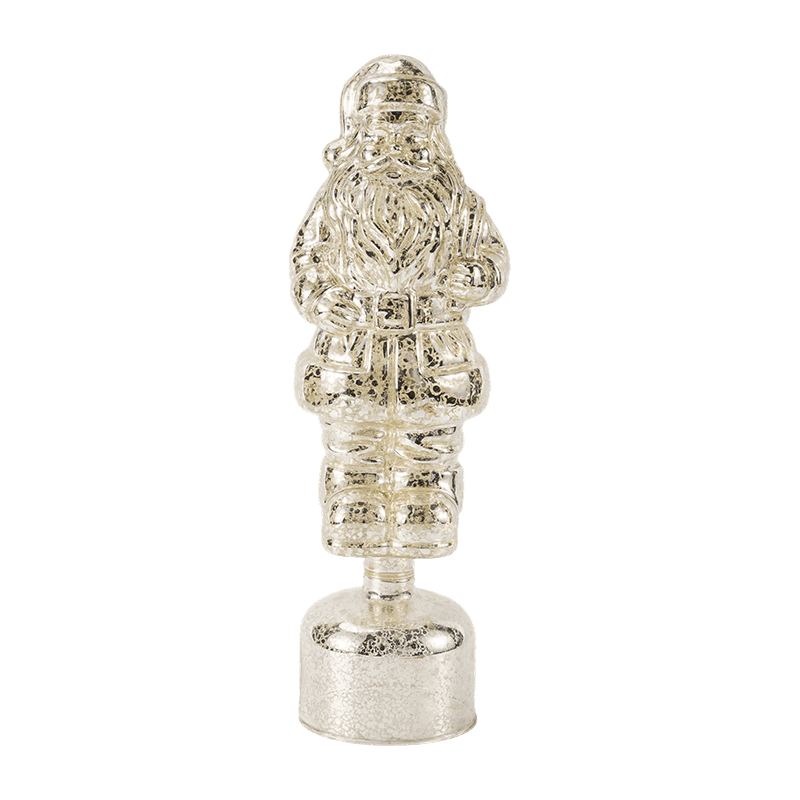 Vintage Mercury Glass Santa Claus -hahmo (punainen / hopea / vaaleanvihreä viimeistely)