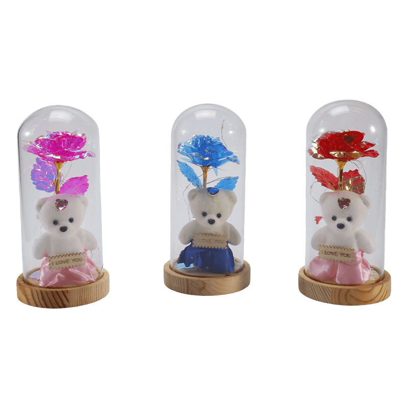 Galaxy Rose Glass Cloche Light (nallella/ilman, useita värejä)