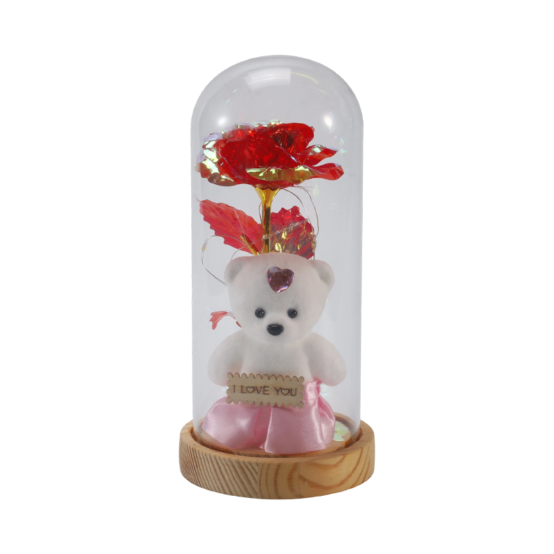 Galaxy Rose Glass Cloche Light (nallella/ilman, useita värejä)