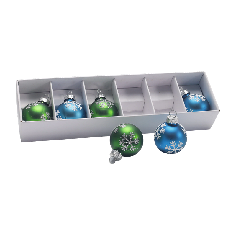 Premium lasinen joulupallo-ornamenttisarja