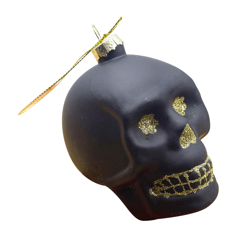 8 * 9 cm Halloween Glass Skull Ornament Setti