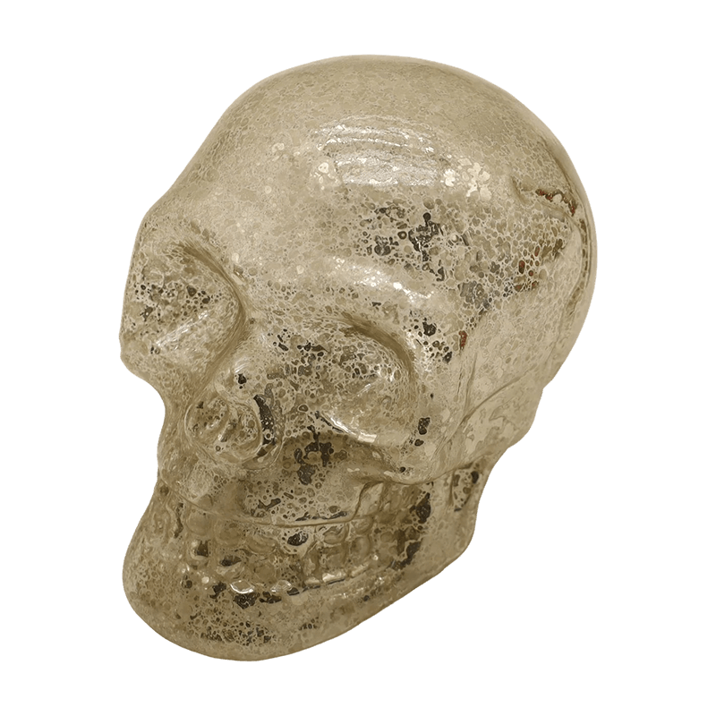 8*9cm käsinmaalattu Halloween Glass Skull Ornament -koristesarja