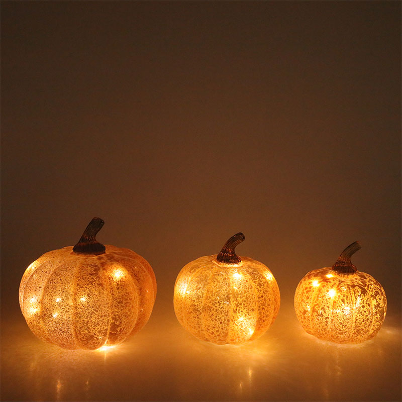 10 * 11,5 cm & 12 * 15 cm Halloween LED-lasinen kurpitsalamppu pöytäkoriste